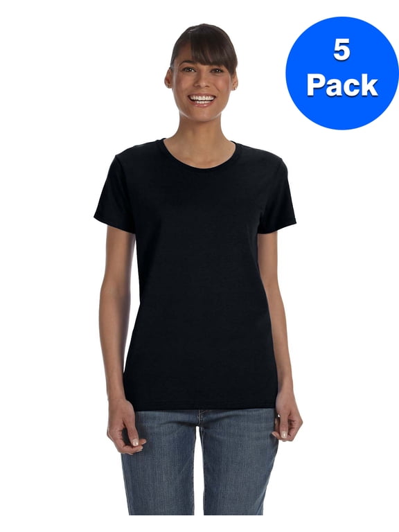 Womens 5.3 oz. Heavy Cotton Missy Fit T-Shirt 5-Pack