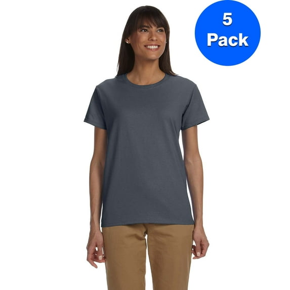 Gildan Womens 6.1 oz. Ultra Cotton T-Shirt 5-Pack