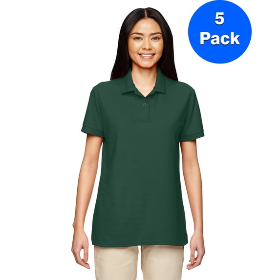 Gildan Womens DryBlend 6.3 oz. Double Piqué Sport Shirt 5-Pack