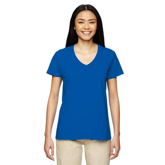 Gildan Womens Heavy Cotton V-Neck T-Shirt, Pack of 12
