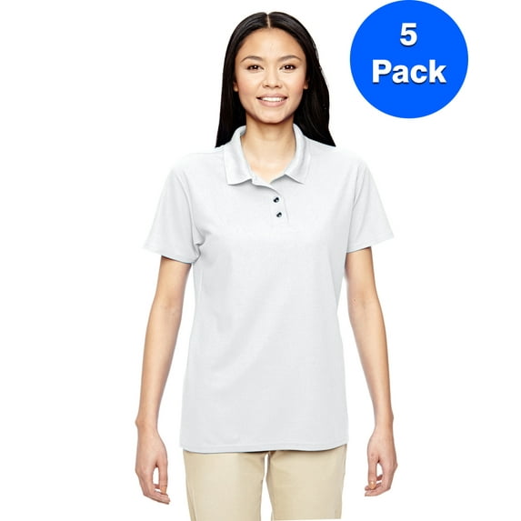 Gildan Womens Performance 5.6 oz. Double Piqué Polo 5-Pack