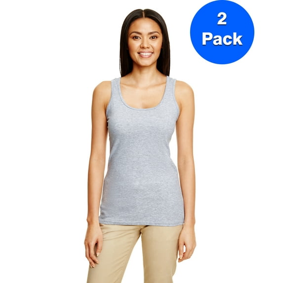Gildan Womens SoftStyle Racerback Tank Top 2-Pack