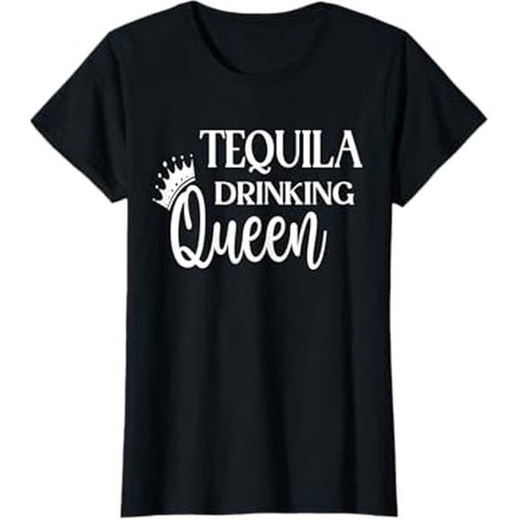 Gildan Womens Tequila Drinking Queen Shirt,Tequila Tees For Women,Tequila Hot Trending T-Shirt Unisex S To 5Xl