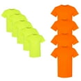 thumbnail image 1 of Gildan Men's High Visibility Short Sleeve Safety Work Shirt, 50/50 Cotton/Polyester Safety Shirt, (Safety Green and Orange 9Pcs, Size - 3XL), 1 of 7