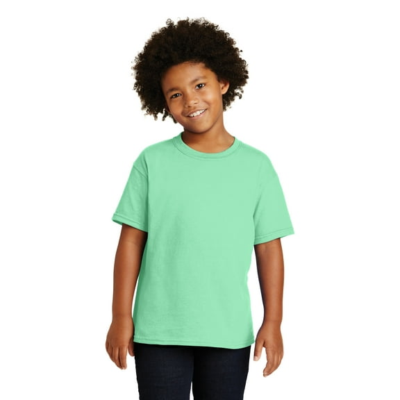 Gildan G500B Heavy Cotton Youth T Shirt, Mint Green, L, Pack Of 10, Boys Athletic Shirts