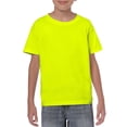thumbnail image 1 of Gildan Youth Cotton Short Sleeve Safety Green Crew T-Shirt, 1-Pack, Small, 1 of 6