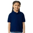 thumbnail image 1 of Gildan Youth DryBlend Jersey Polo, Short Sleeve Shirt, Classic Fit, Navy, Sizes S-XL, Pack 1, 1 of 7