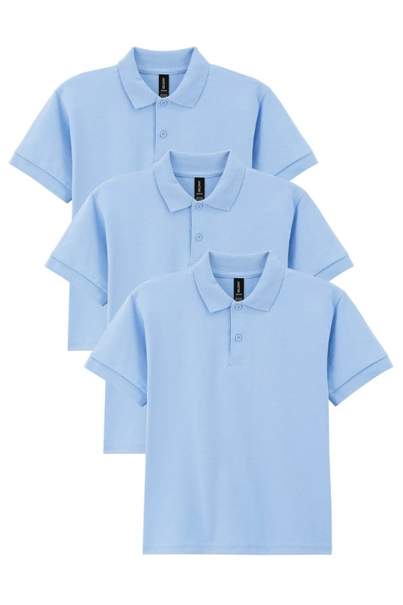 Youth DryBlend Short Sleeve Polo, Style G8800B, 3-Pack