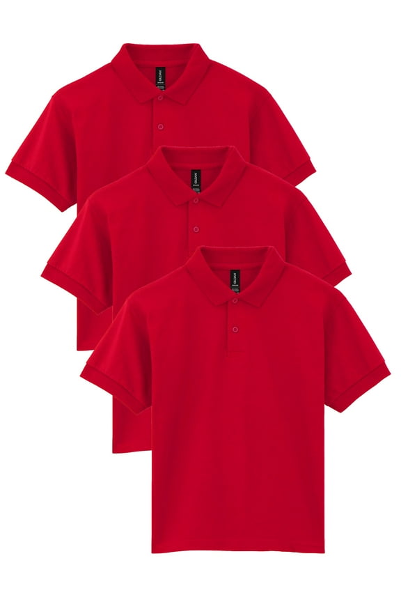 Youth DryBlend Short Sleeve Polo, Style G8800B, 3-Pack