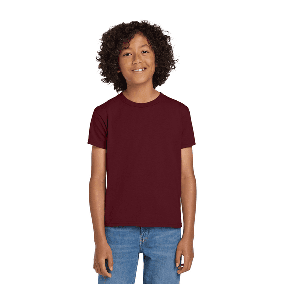 Gildan Youth DryBlend Short Sleeve T-Shirt, Youth Activewear T-Shirt, Maroon, XS