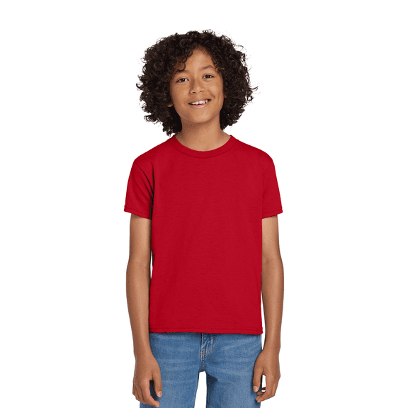 Gildan Youth DryBlend Short Sleeve T-Shirt, Youth Activewear T-Shirt, Red, XS