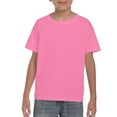 thumbnail image 1 of Gildan Youth DryBlend T-Shirt, L, Azalea, 1 of 3