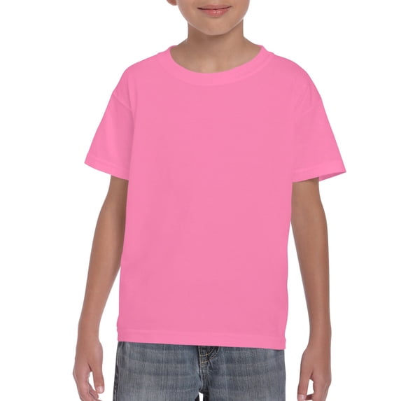 Gildan Youth DryBlend T-Shirt, M, Azalea