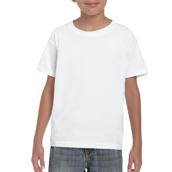 Gildan Youth DryBlend T-Shirt, M, White