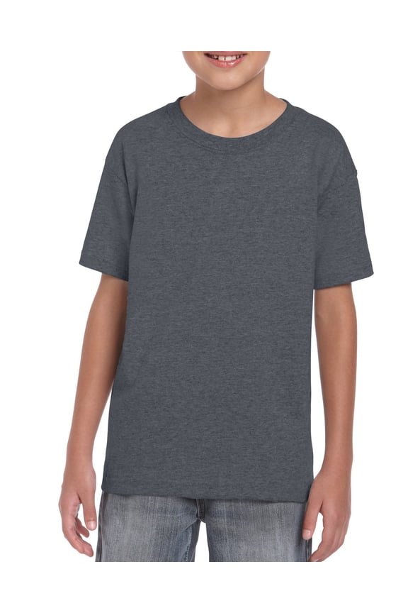 Youth DryBlend T-Shirt, S, Dark Heather