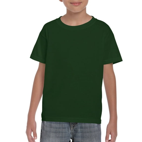 Gildan Youth DryBlend T-Shirt, XS, Forest Green
