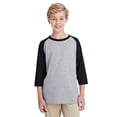 thumbnail image 1 of Gildan Youth Heavy Cotton™ 5.3 oz. 3/4-Raglan Sleeve T-Shirt - G570B, 1 of 4