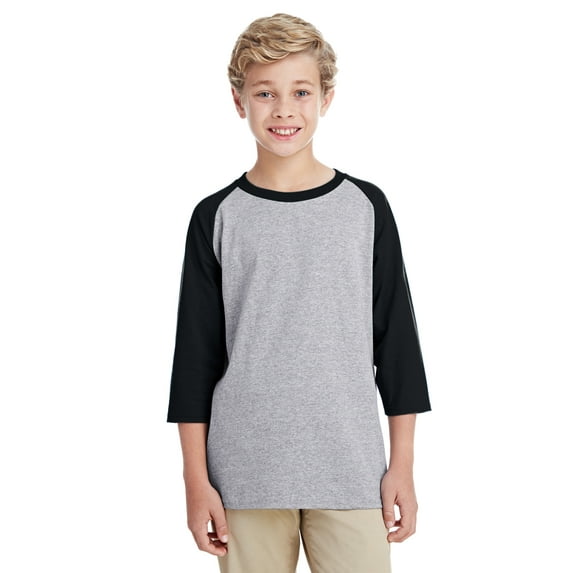Gildan Youth Heavy Cotton™ 5.3 oz. 3/4-Raglan Sleeve T-Shirt - G570B