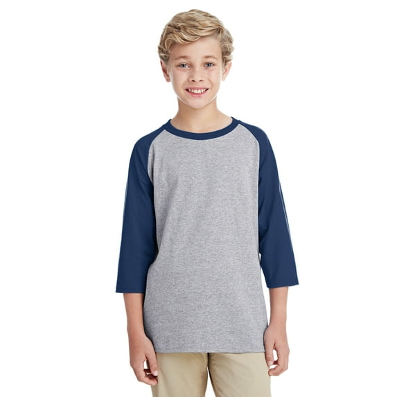 Gildan Youth Heavy Cottonâ„¢ 5.3 oz. 3/4-Raglan Sleeve T-Shirt - G570B