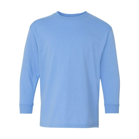 Gildan Youth Heavy Cotton Long Sleeve T-Shirt Crafts and DIY Crew Tees (Carolina Blue , XS)