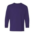 thumbnail image 1 of Gildan Youth Heavy Cotton Long Sleeve T-Shirt Crafts and DIY Crew Tees (Purple , M), 1 of 7