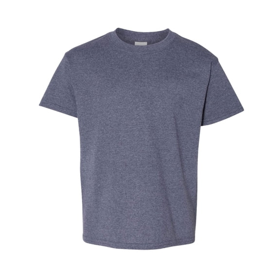 Gildan Youth Heavy Cotton Short Sleeve T-Shirt Craft and DIY Crew Tees (Heather Navy, M)