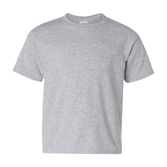 Gildan Youth Heavy Cotton Short Sleeve T-Shirt Craft and DIY Crew Tees (Sport Grey, XS)