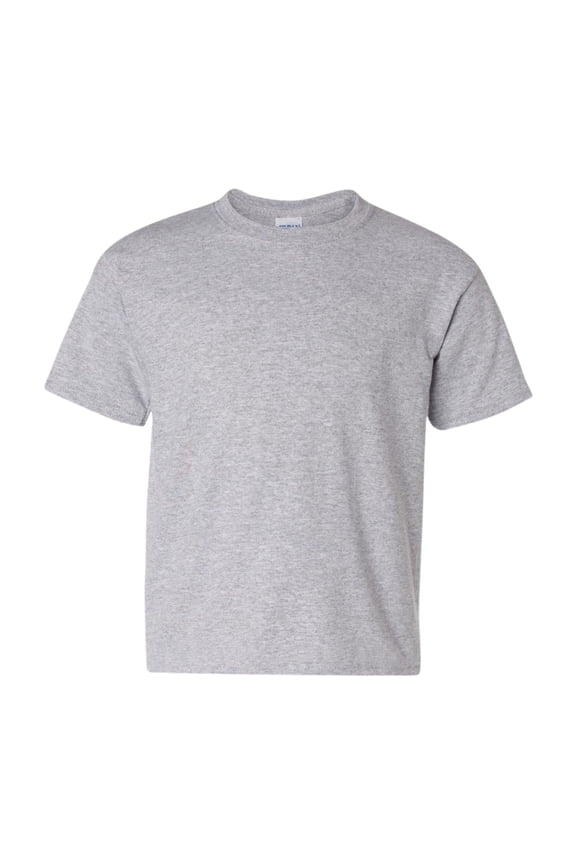 Youth Heavy Cotton Short Sleeve T-Shirt Craft and DIY Crew Tees (Sport Grey, XS)
