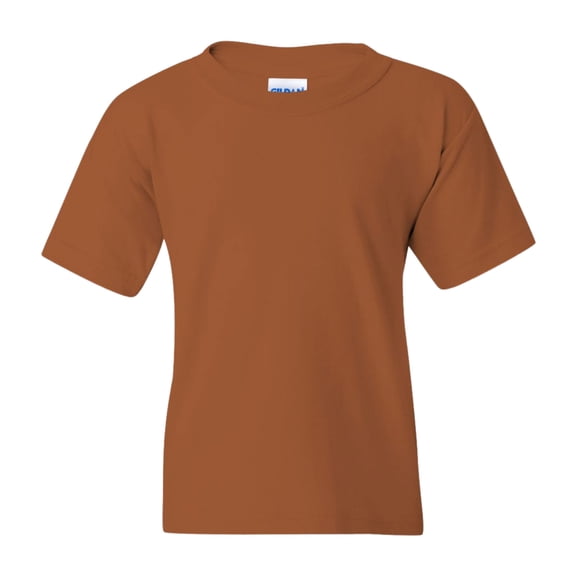Gildan Youth Heavy Cotton Short Sleeve T-Shirt Craft and DIY Crew Tees Texas Orange, L)