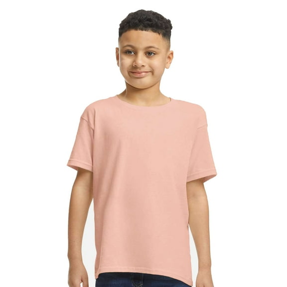 Gildan Youth Heavy Cotton T-Shirt, Blank Tee for Crafts & DIY, Kids Short Sleeve Tee, Dusty Rose, L