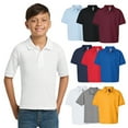 thumbnail image 1 of Gildan Youth Jersey Polo - Assorted Color, 9 Pack, Sizes S-XL - Short Sleeve Classic Shirt, 1 of 5