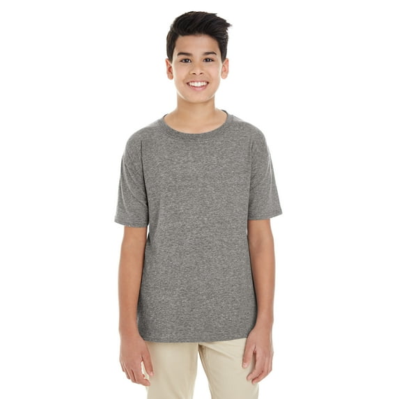 Gildan G645B Youth Softstyle T-Shirt, GRAPHITE HEATHER, S