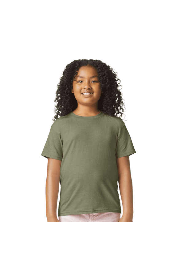 Youth Softstyle CVC T-Shirt, Short Sleeve Taped Neck Shirt, Cactus Tee, Size S