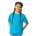thumbnail image 1 of Gildan Youth Softstyle Cotton T-Shirt, Kids Short Sleeve Crewneck Shirt, Sapphire Tee, Size L, 1 of 5