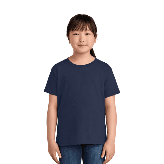 Gildan Youth Softstyle T-Shirt, Cotton Crewneck Tee for Boys & Girls, Kids T-Shirt, Navy, M