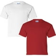 thumbnail image 1 of Gildan Youth Ultra Cotton T-Shirt, Style G2000B, 2-Pack White/Red, 1 of 1
