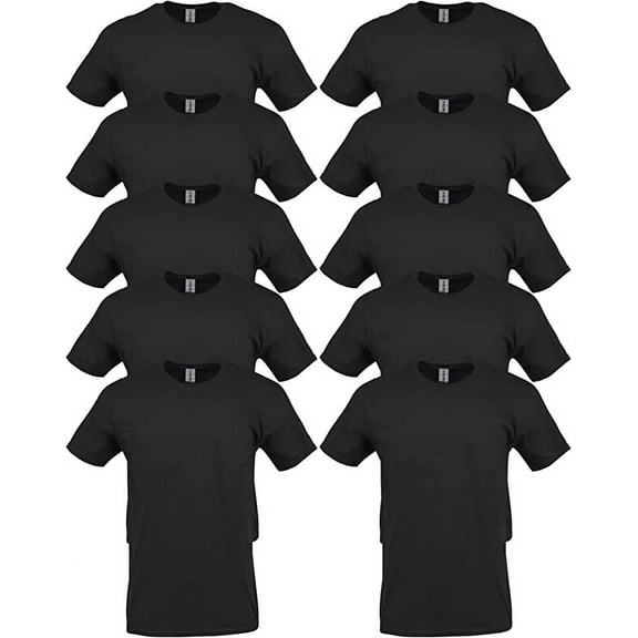 Gildan men's heavy cotton t-shirt, style G5000, 10-pack, Black