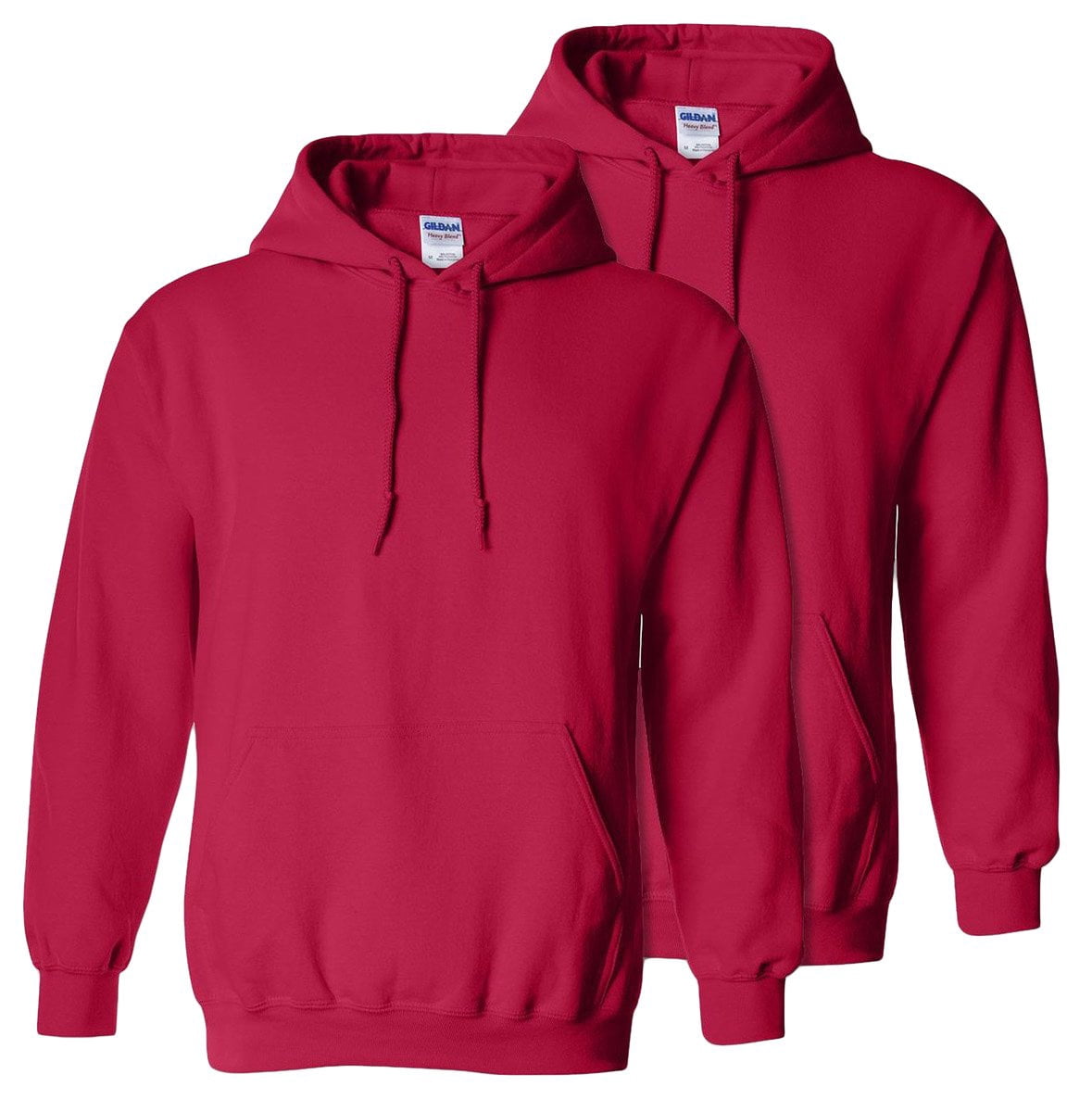 Gildan Mens Heavy Blend Hooded Sweatshirt, 2XL, Cherry Red (Pack