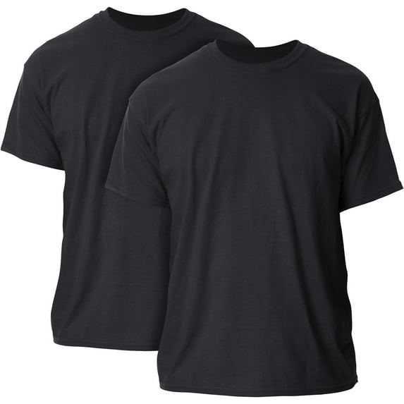 Gildan mens Heavy Cotton T-shirt, Style G5000, Multipack Shirt, Black 2-pack, Small US