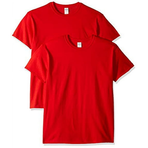 Gildan mens Heavy Cotton T-shirt, Style G5000, Multipack Shirt, Red (2-pack), X-Large US
