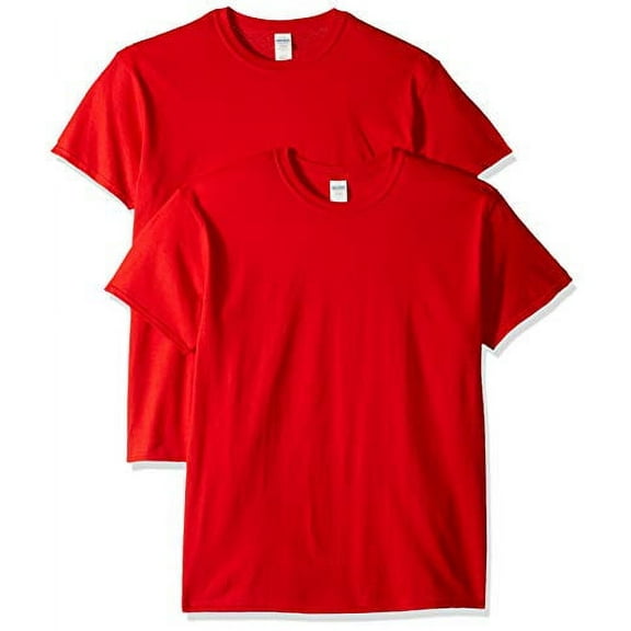 Gildan mens Heavy Cotton T-shirt, Style G5000, Multipack Shirt, Red (2-pack), X-Large US