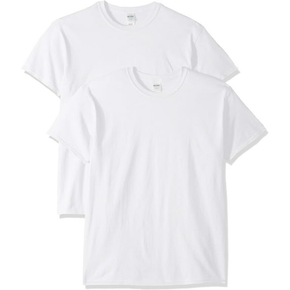 Gildan mens Heavy Cotton T-shirt, Style G5000, Multipack Shirt, White 2-pack, Large US