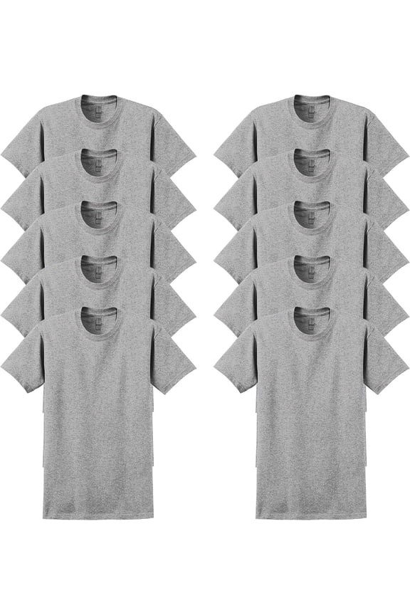 mens Ultra Cotton 6 oz. T-ShirtG200-SPORT GREY-XL-10PK