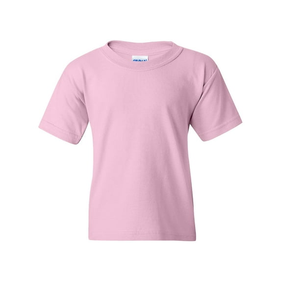 Couver Heavy Cotton™ Youth Girls Boys Short Sleeve T-Shirt Top, Light Pink, X-Large, 1 Pack