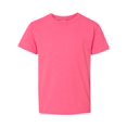 thumbnail image 1 of Couver Heavy Cotton™ Youth Girls Boys Short Sleeve T-Shirt Top, Safety Pink, Small, 1 Pack, 1 of 1