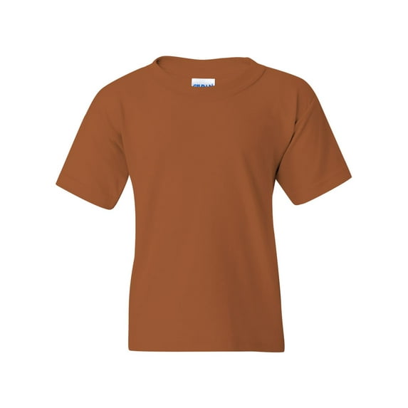 Couver Heavy Cotton™ Youth Girls Boys Short Sleeve T-Shirt Top, Texas Orange, X-Large, 1 Pack