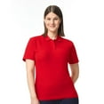 thumbnail image 1 of Gildan Softstyle Women's Pique Short Sleeve Polo Shirt GR648 in Red, 2XL, 1 of 5