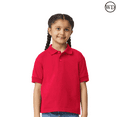 thumbnail image 1 of Gildan&nbsp;Youth Jersey Polo T-shirt, DryBlend Moisture-wicking Red-Collar Shirt, Size L, 1 of 5