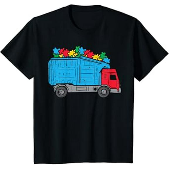 Gildan s Garbage Truck Pieces Cute Autism Awareness Toddler T-Shirt
