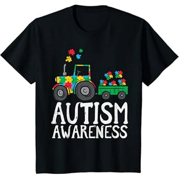 Gildan s Tractor Autism Awareness Farmer Truck Toddler T-Shirt